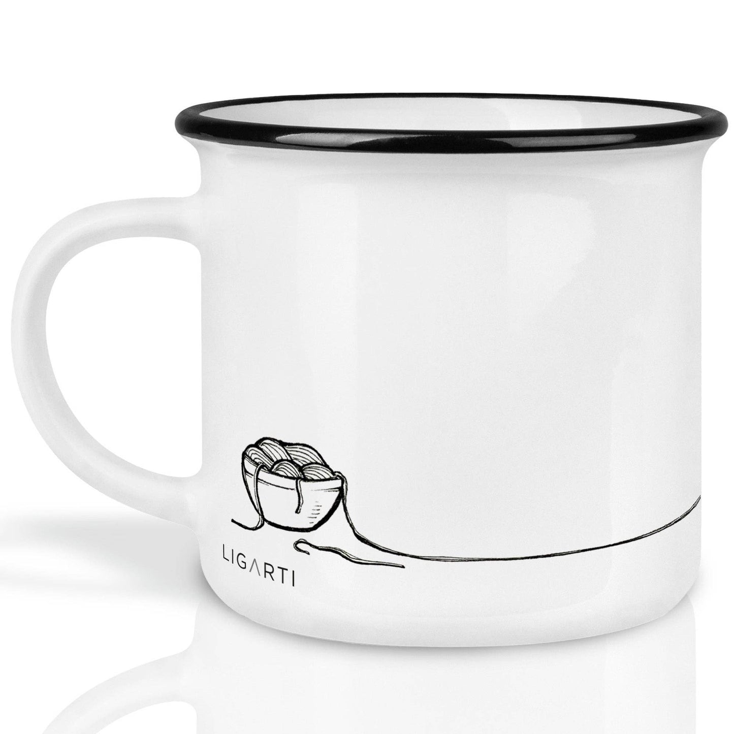 Tasse mit Katze aus Keramik "Pastakatze"