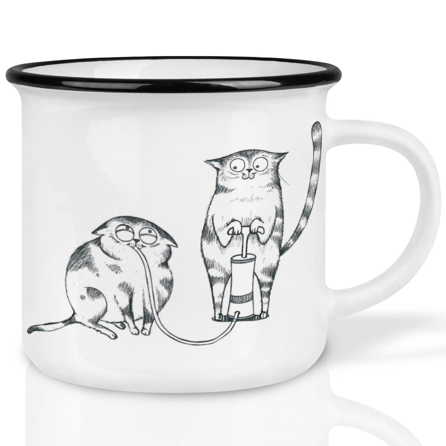 Tasse Keramik mit Katze für Katzenfans – Heliumkatzen