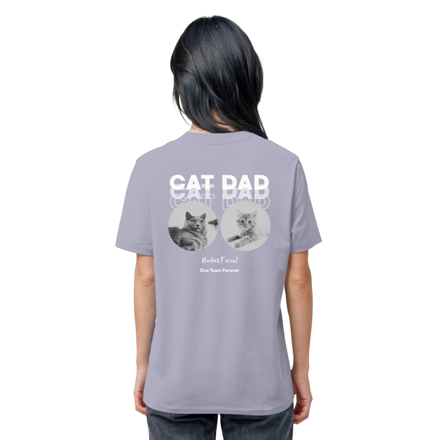 Cat MOM & Cat DAD - One Team Forever - Unisex Shirt personalisierbar mit Katze