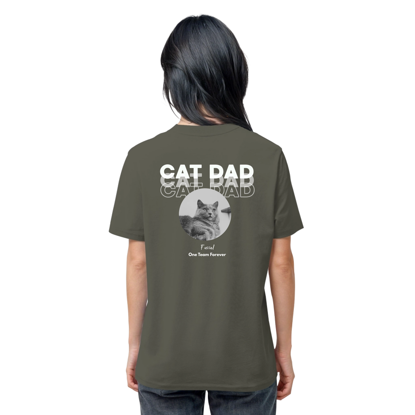 Cat MOM & Cat DAD - One Team Forever - Unisex Shirt personalisierbar mit Katze