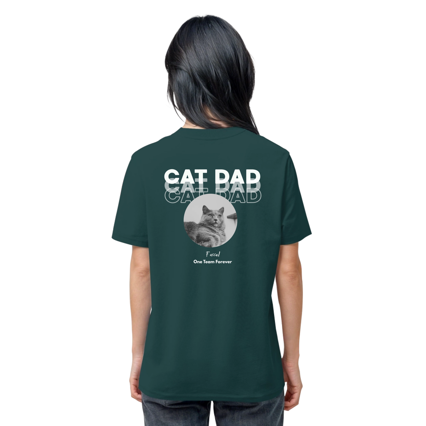 Cat MOM & Cat DAD - One Team Forever - Unisex Shirt personalisierbar mit Katze