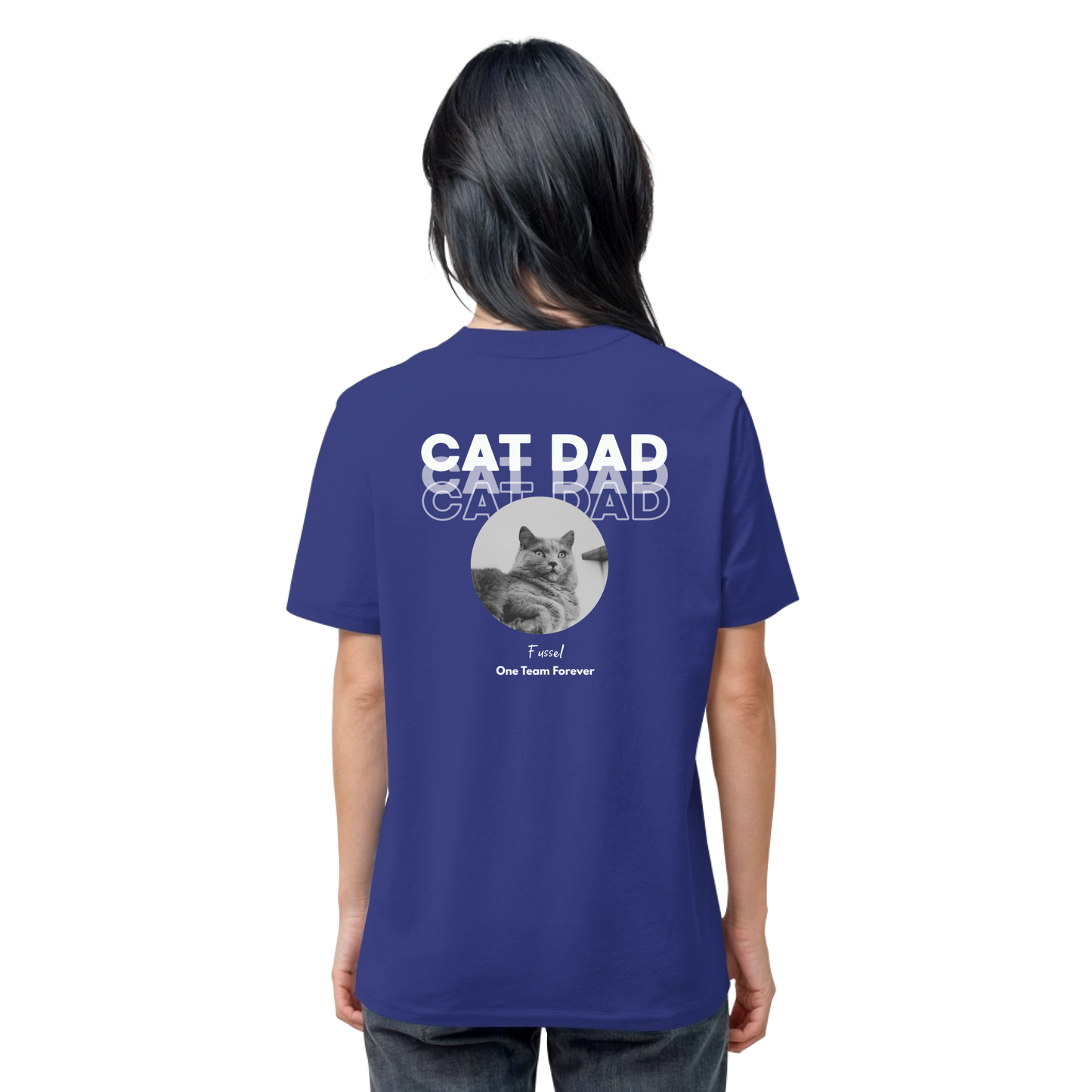 Cat MOM & Cat DAD - One Team Forever - Unisex Shirt personalisierbar mit Katze