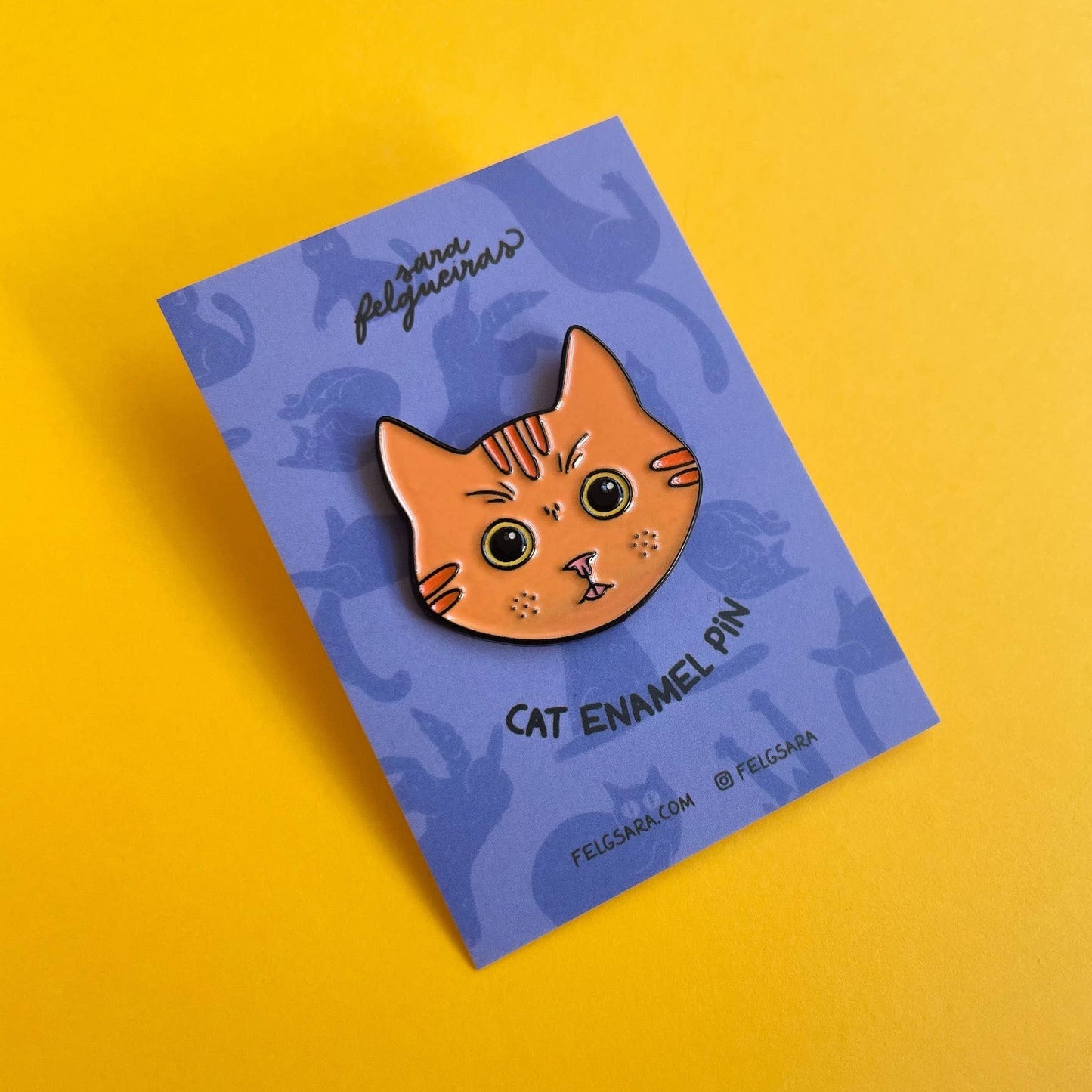 Pin Anstecker - Emaille-Pin mit Katze "Ginger Snap"