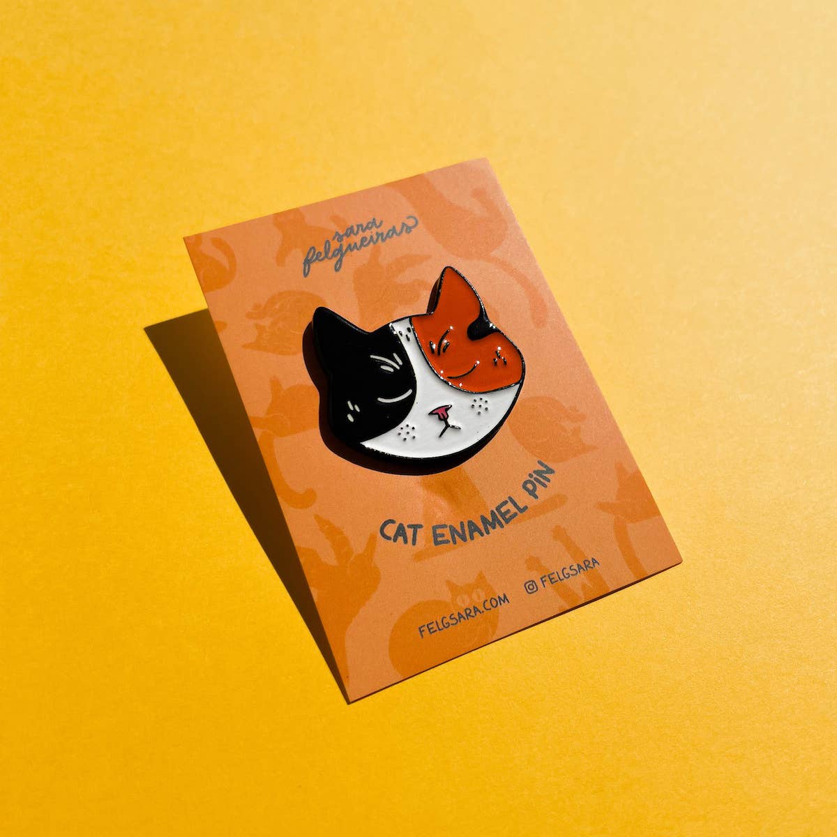 Pin Anstecker mit Katze - Emaille-Pin "Buntbert"