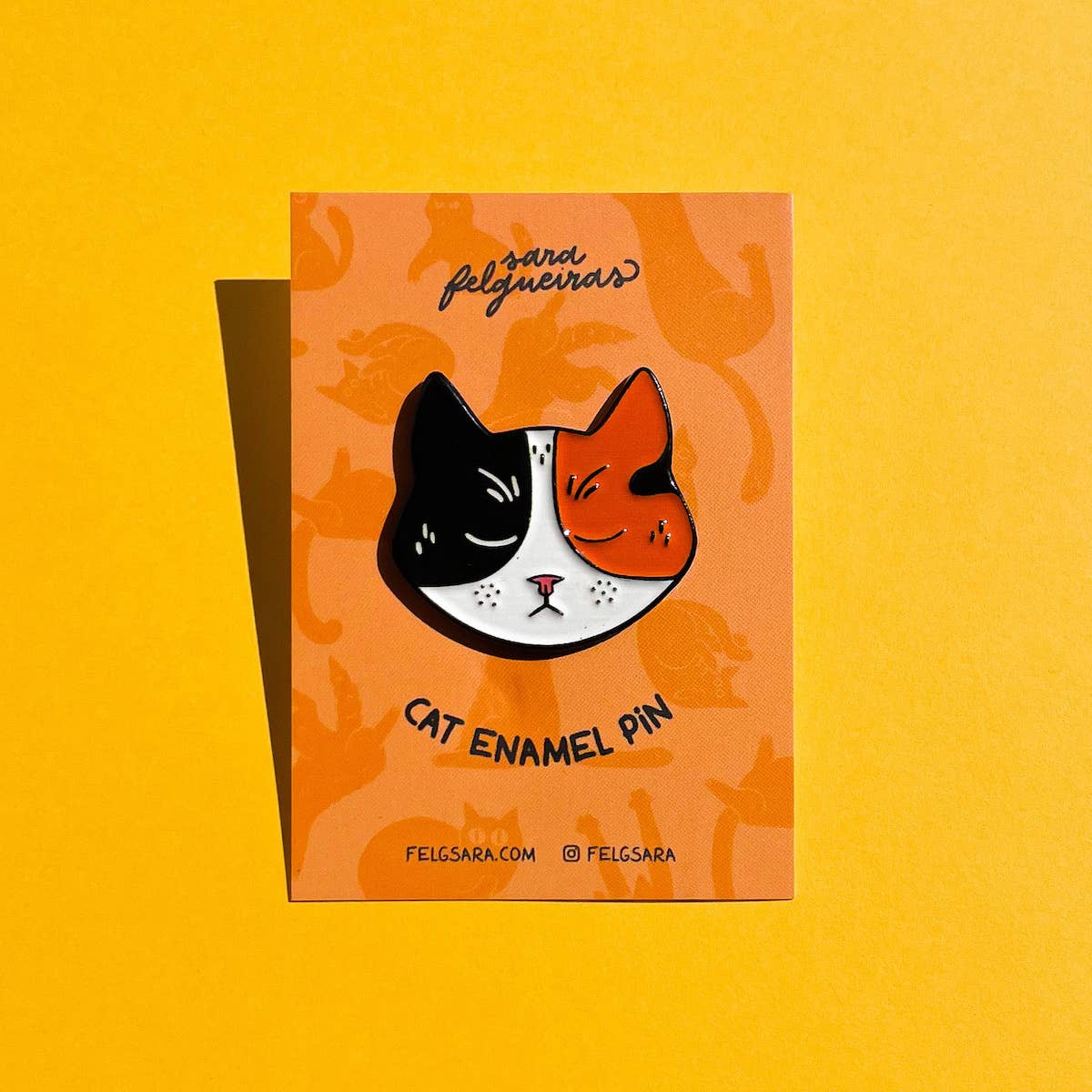 Pin Anstecker mit Katze - Emaille-Pin "Buntbert"