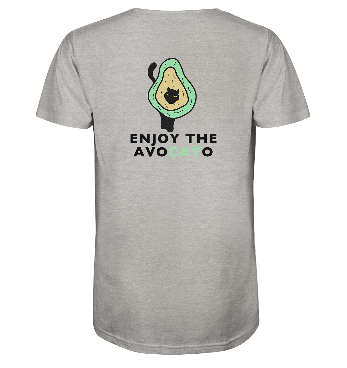 T-Shirt "Enjoy the Avocato" – in Bio-Qualität mit Avocado und Katze