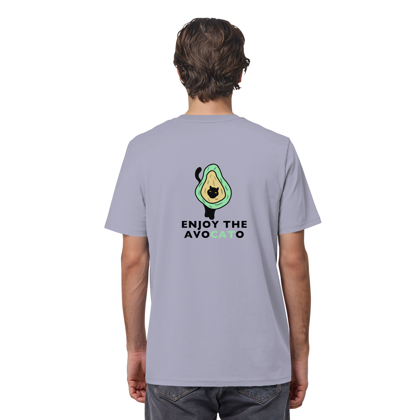 T-Shirt "Enjoy the Avocato" – in Bio-Qualität mit Avocado und Katze