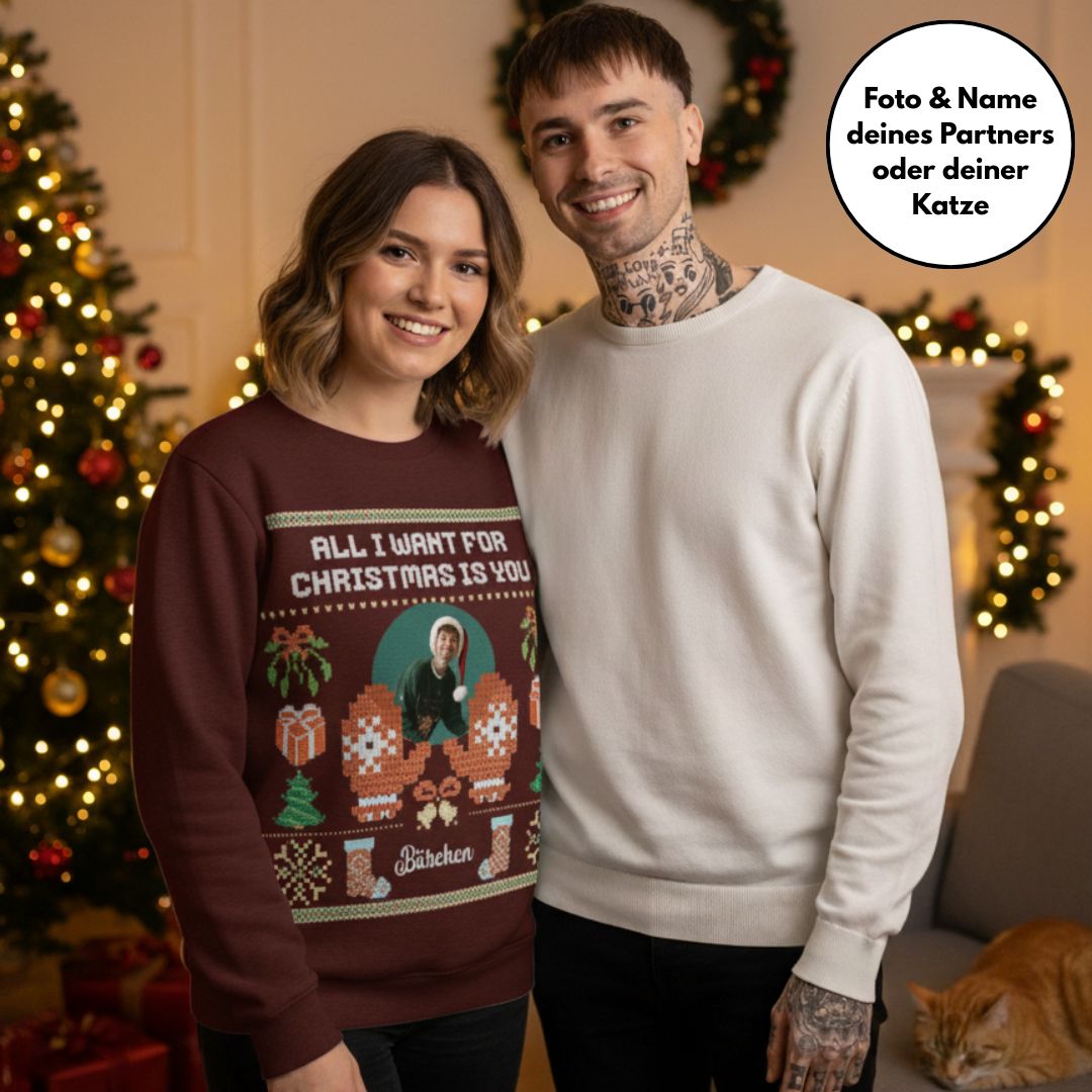 Christmas Couple Sweater - All I Want For Christmas Is You -