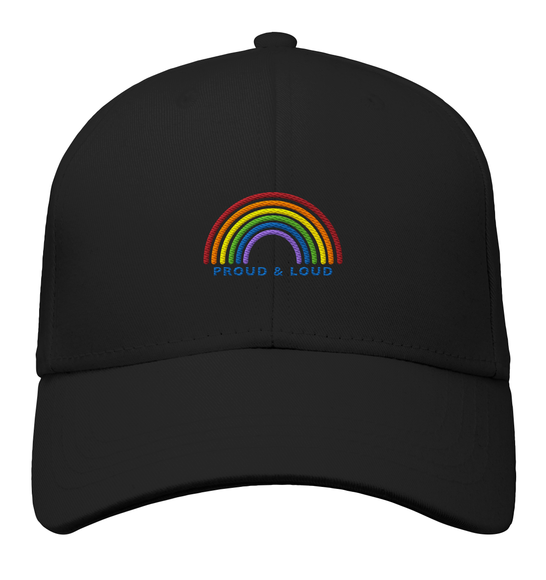 Liebevoll bestickte Baseball Cap Regenbogen Pride Kollektion "Proud & Loud"