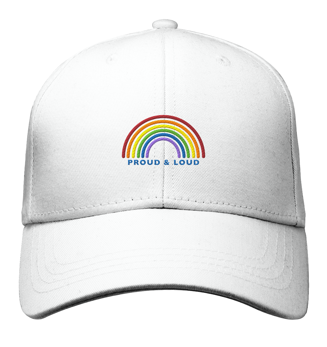 Liebevoll bestickte Baseball Cap Regenbogen Pride Kollektion "Proud & Loud"