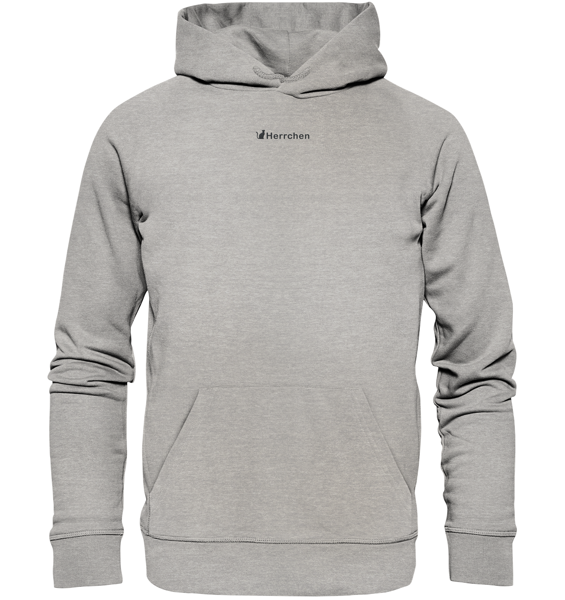 Hoodie bestickt mit Katze und Statement Spruch "Herrchen"