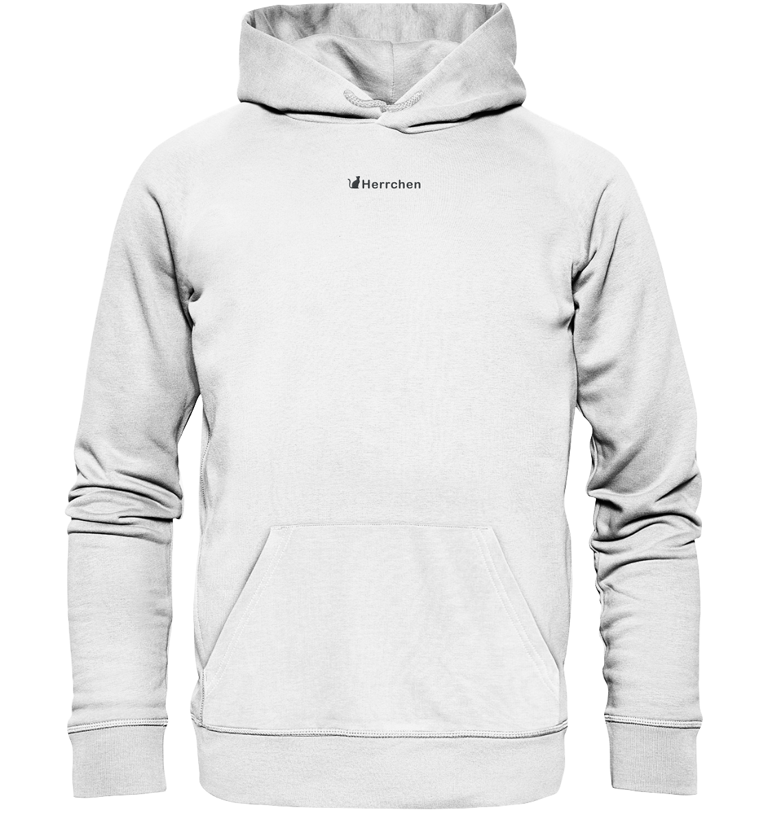 Hoodie bestickt mit Katze und Statement Spruch "Herrchen"