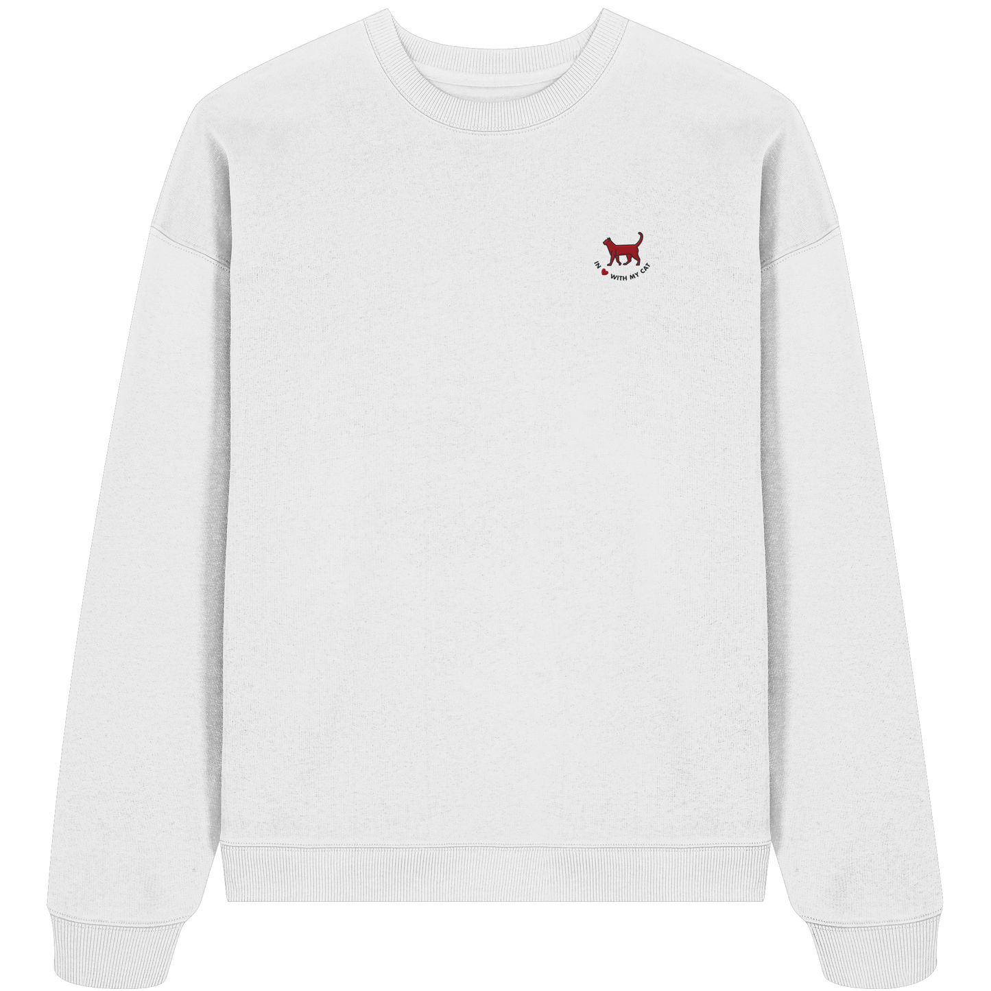 sweatshirt-weiß-nachhaltig-bio-baumwolle-statement-spruch-katzendesign-katzenmotiv-bestickt