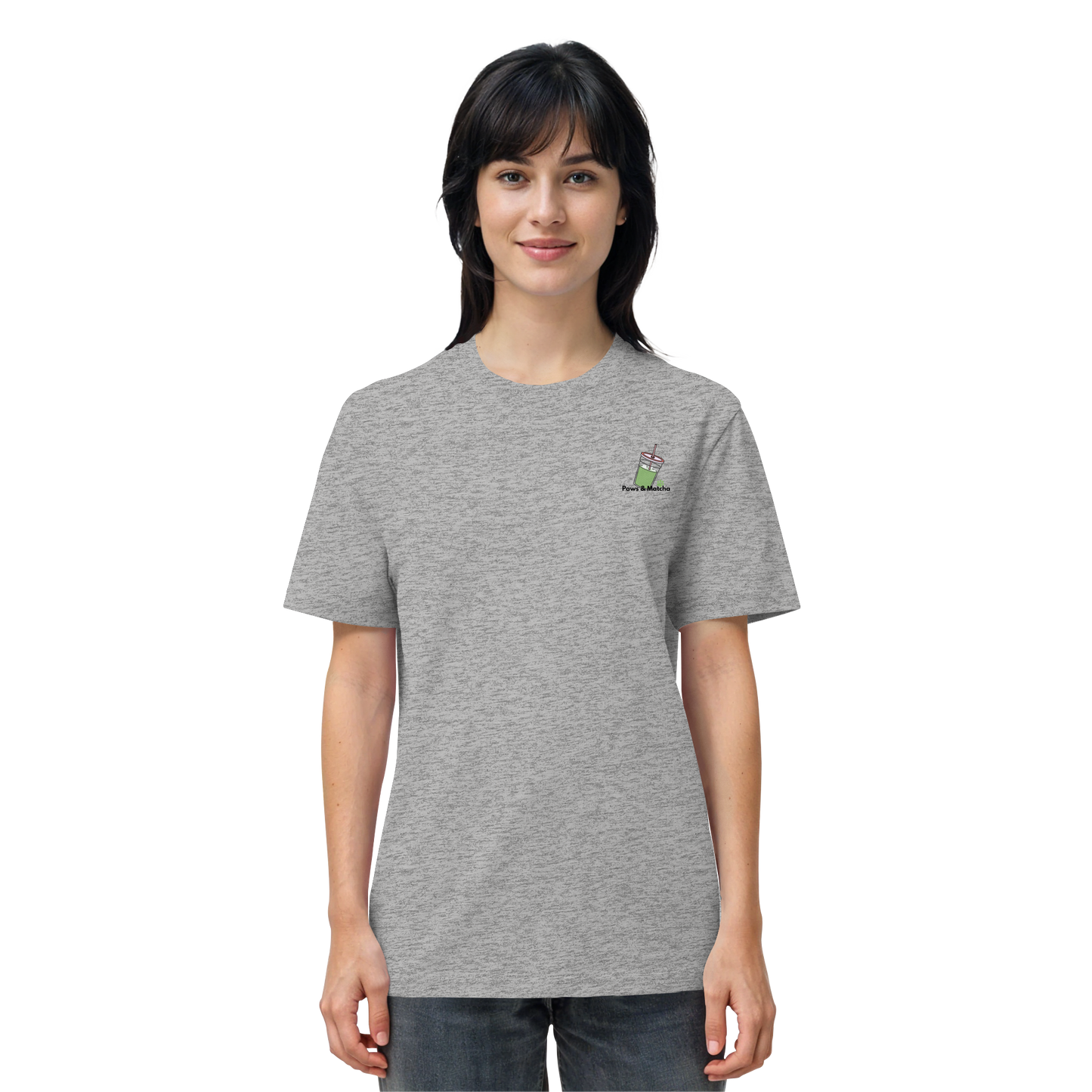 Personalisierbares Unisex T-Shirt "Paws & Matcha"
