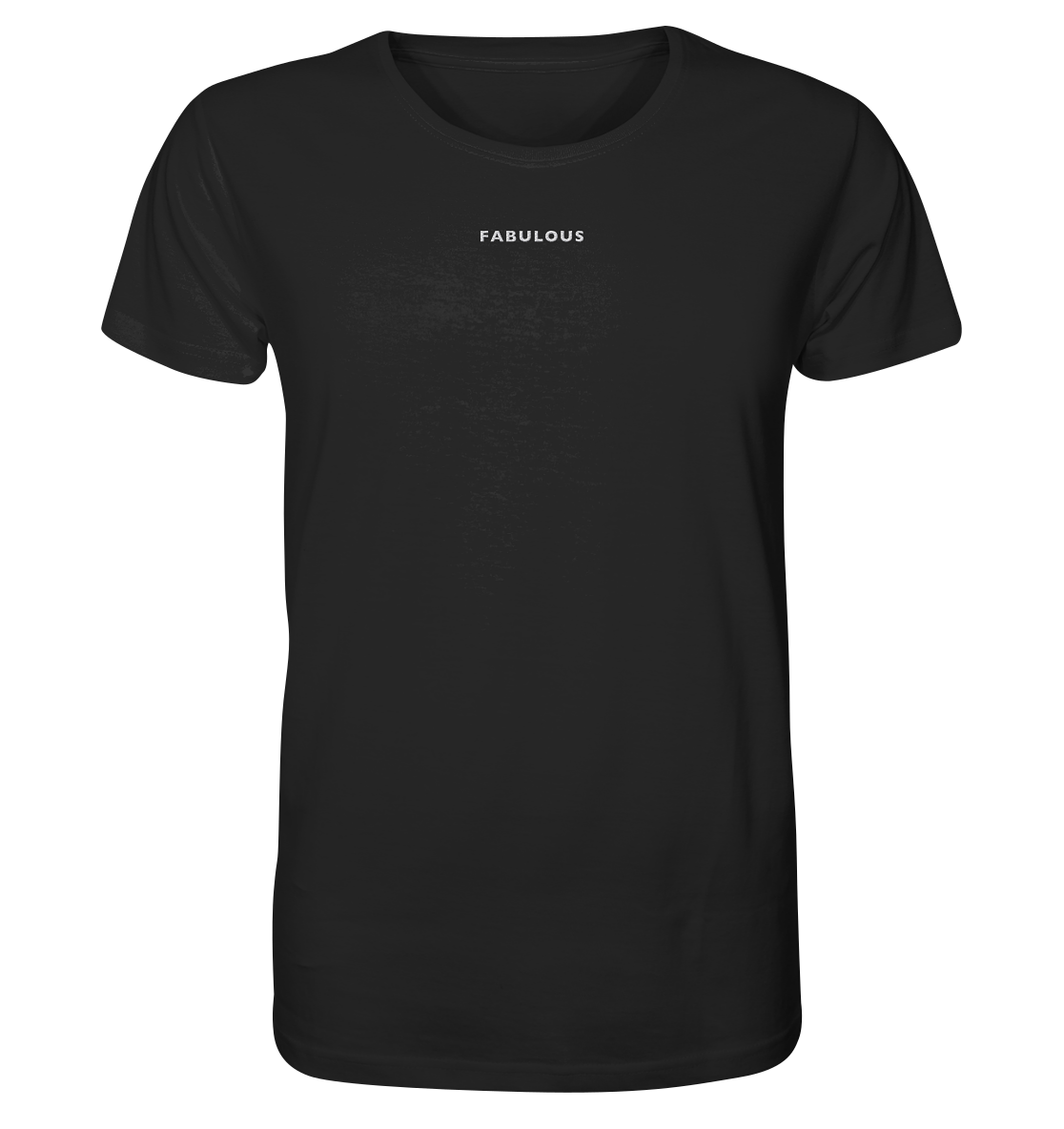 Besticktes Statement T-Shirt "FABULOUS" aus Bio-Baumwolle & recyceltem Garn (Weißer Schriftzug)