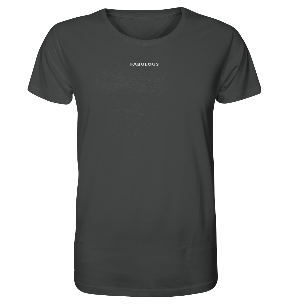 Besticktes Statement T-Shirt "FABULOUS" aus Bio-Baumwolle & recyceltem Garn (Weißer Schriftzug)