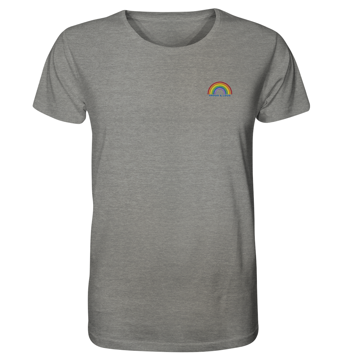 Liebevoll besticktes T-Shirt Regenbogen Pride Kollektion "Proud & Loud"