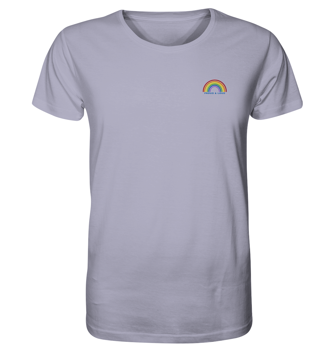 Liebevoll besticktes T-Shirt Regenbogen Pride Kollektion "Proud & Loud"