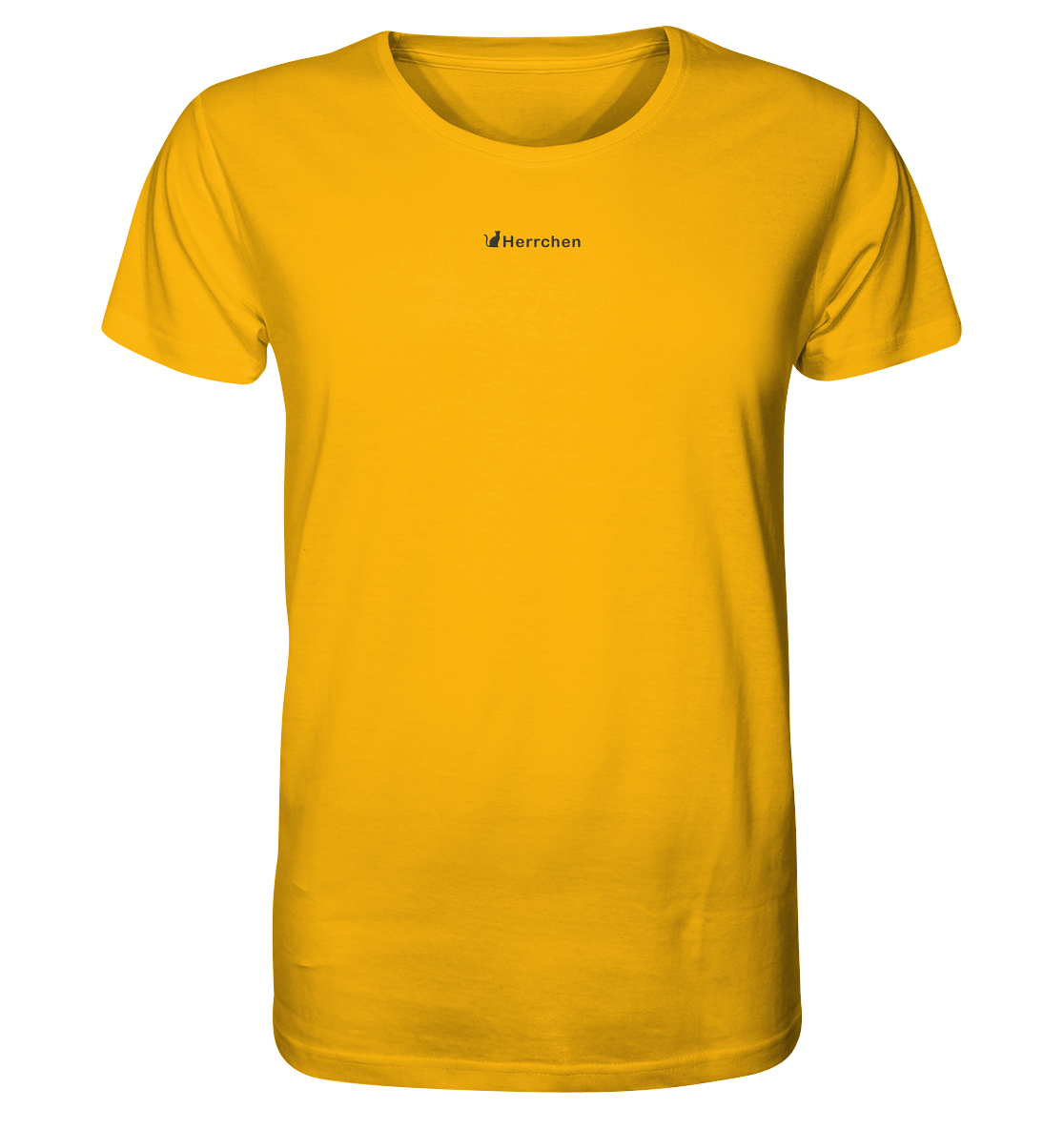 Besticktes T-Shirt mit Katze und Statement Spruch "Herrchen"