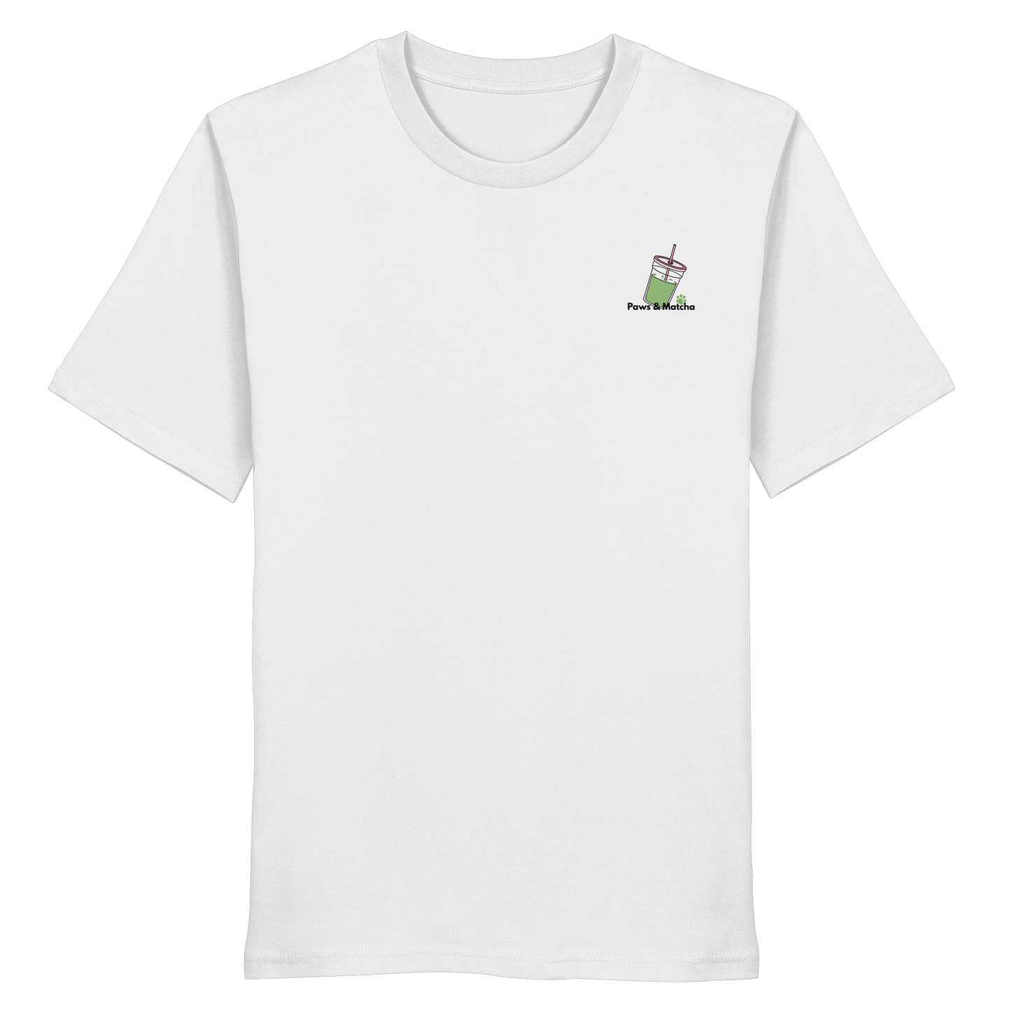 Personalisierbares Unisex T-Shirt "Paws & Matcha"