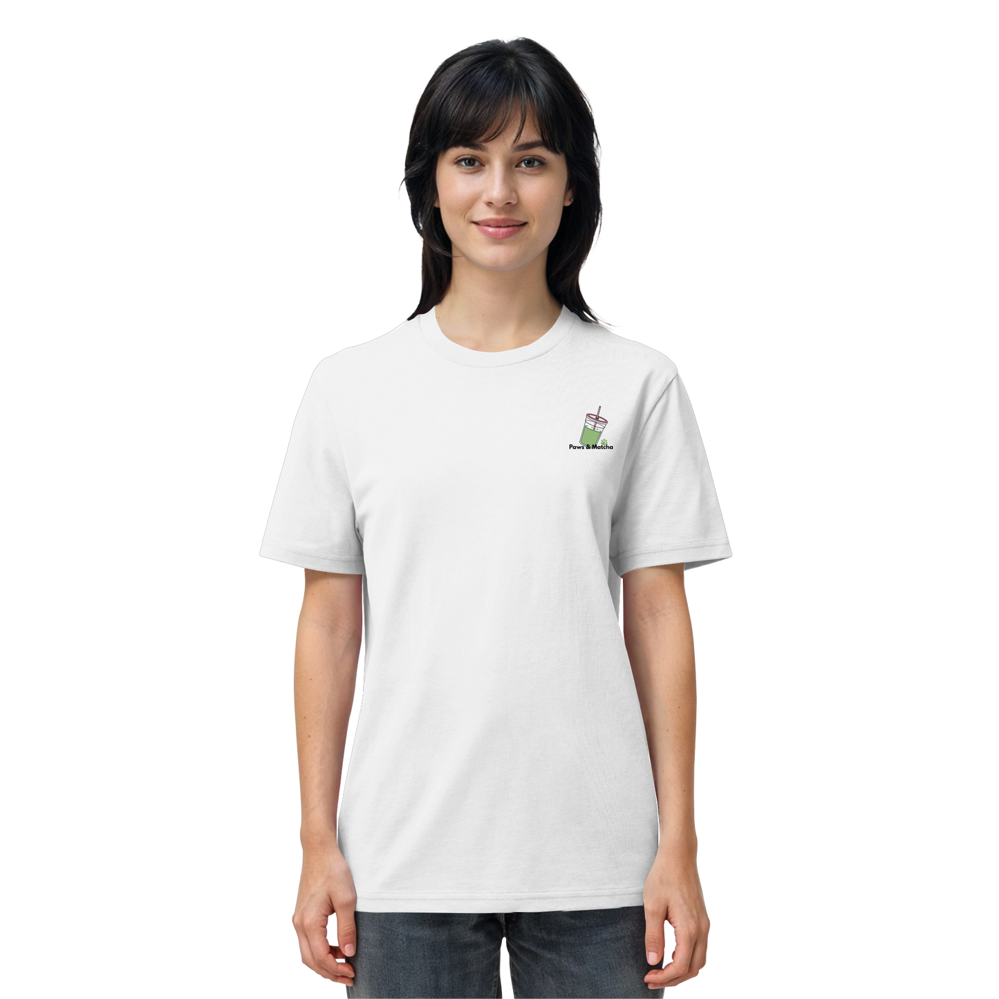 Personalisierbares Unisex T-Shirt "Paws & Matcha"
