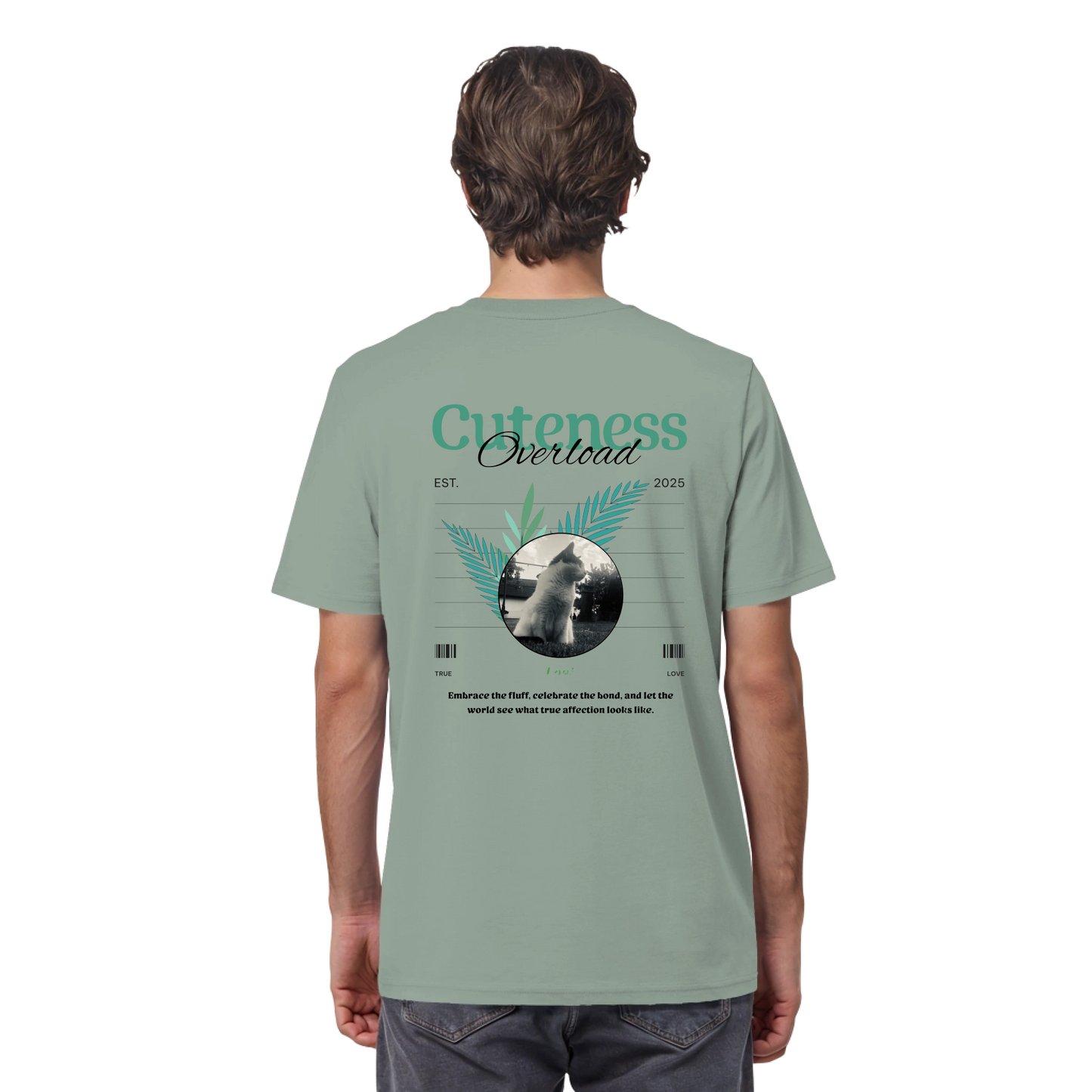 Personalisierbares Unisex T-Shirt mit Katze "Cuteness Overload"