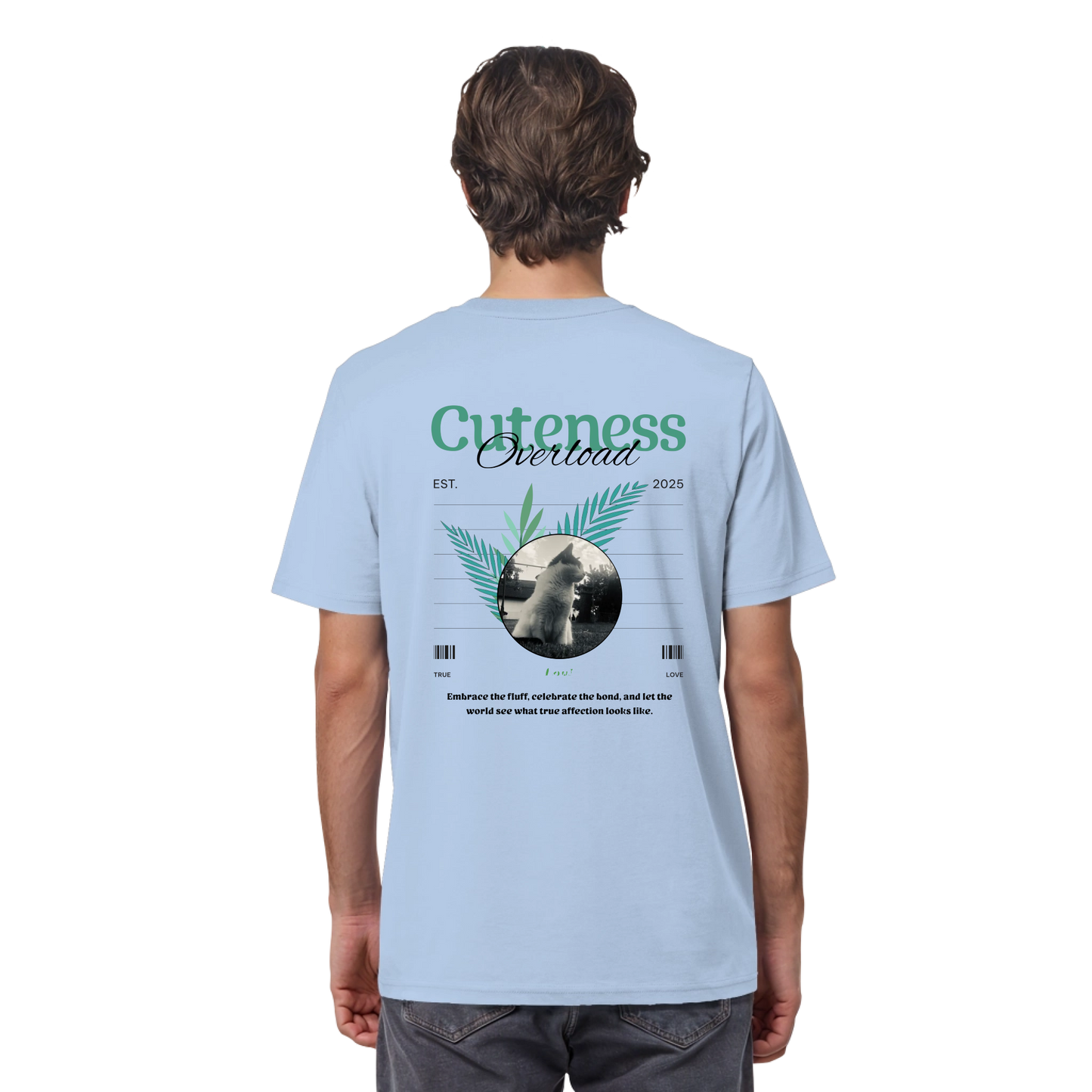 Personalisierbares Unisex T-Shirt mit Katze "Cuteness Overload"
