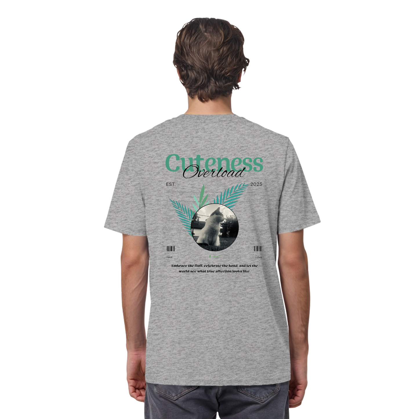 Personalisierbares Unisex T-Shirt mit Katze "Cuteness Overload"