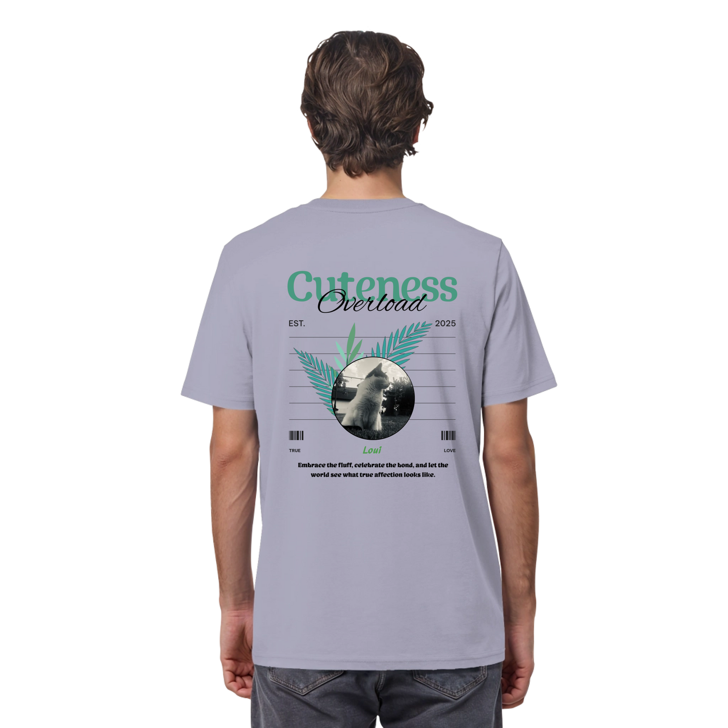 Personalisierbares Unisex T-Shirt mit Katze "Cuteness Overload"