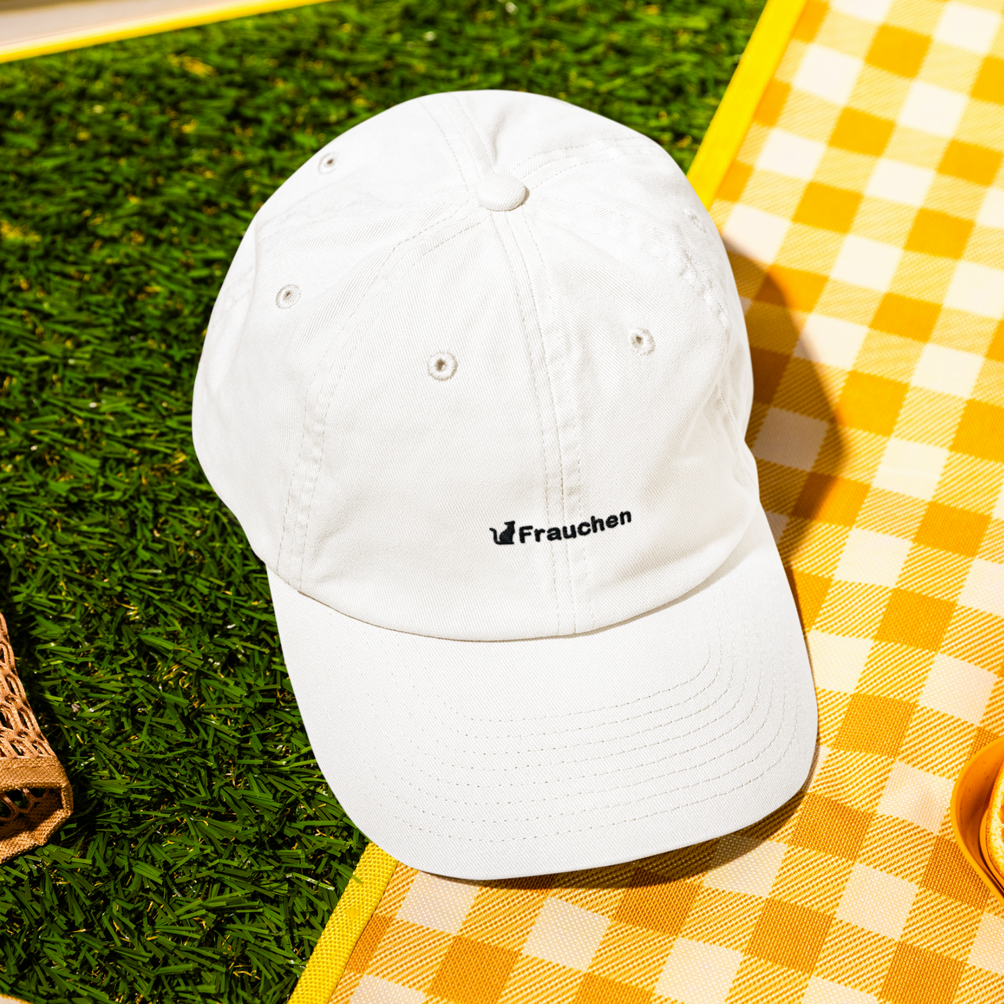 Bestickte Baseball Cap mit Katze & "Frauchen"