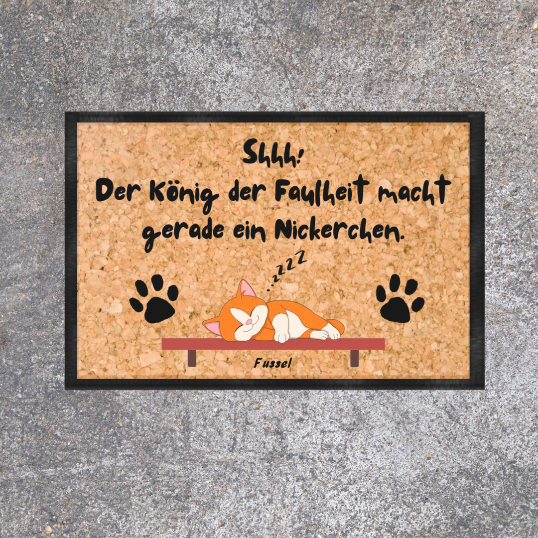 Fußmatte "Shhh" mit personalisierbarer Clipart-Katze