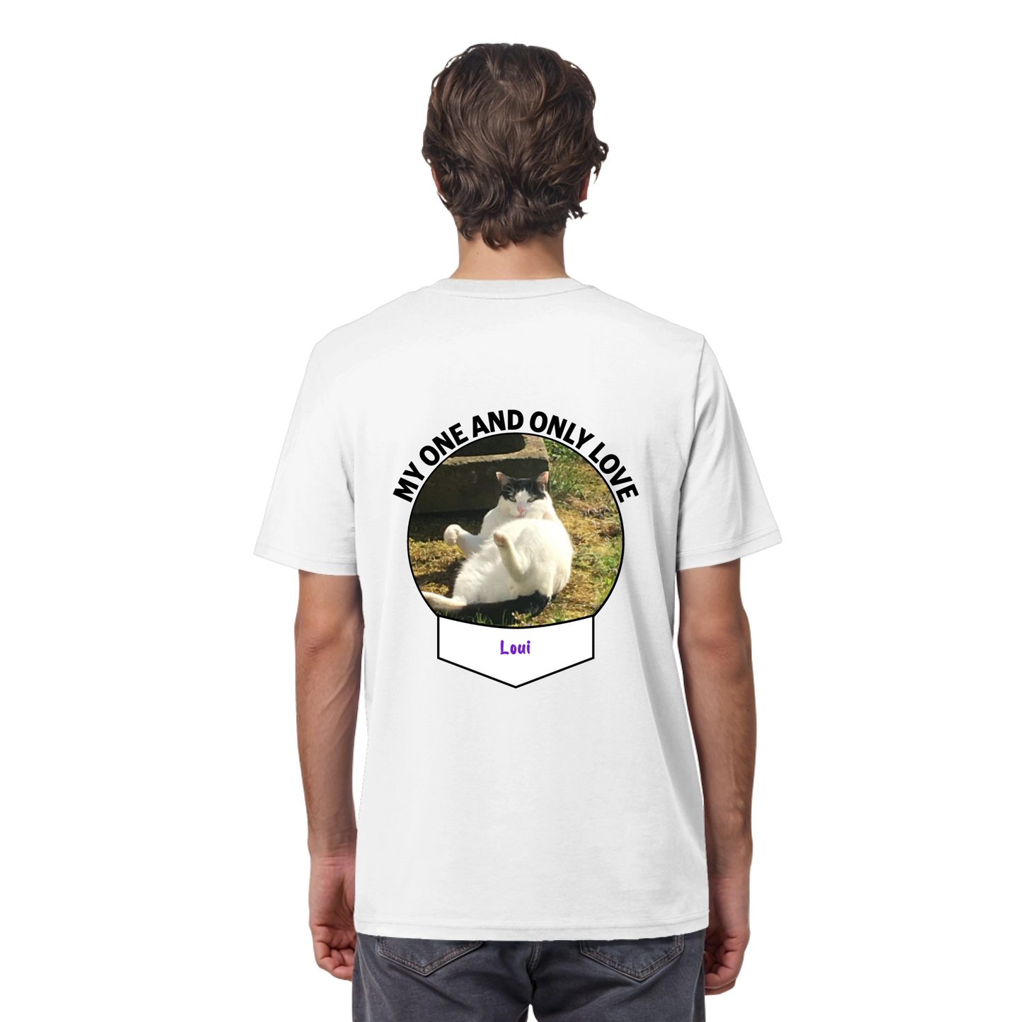 Personalisierbares T-Shirt mit Katze & Spruch "My One And Only Love" - Geschenkidee für Katzenfans