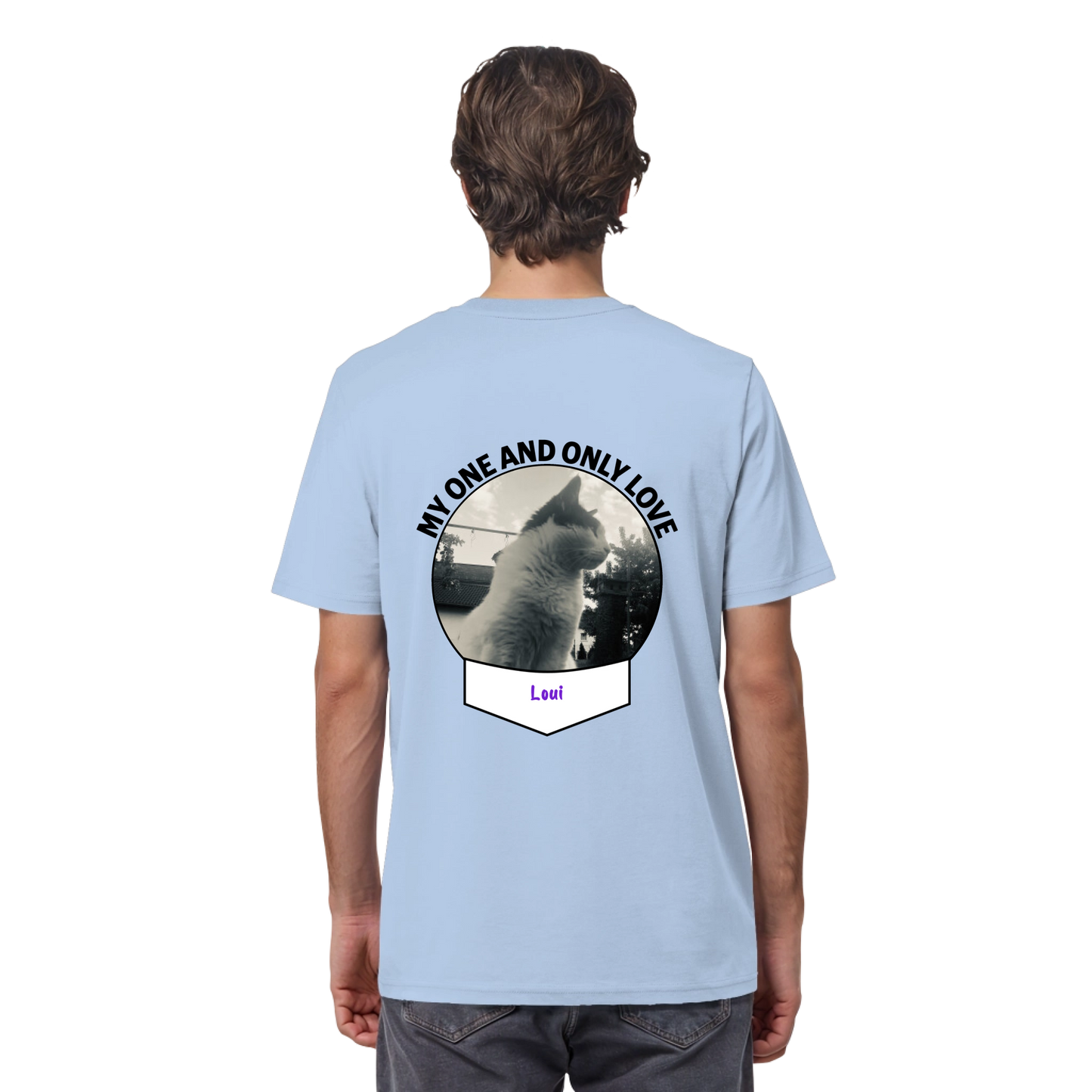 Personalisierbares T-Shirt mit Katze & Spruch "My One And Only Love" - Geschenkidee für Katzenfans