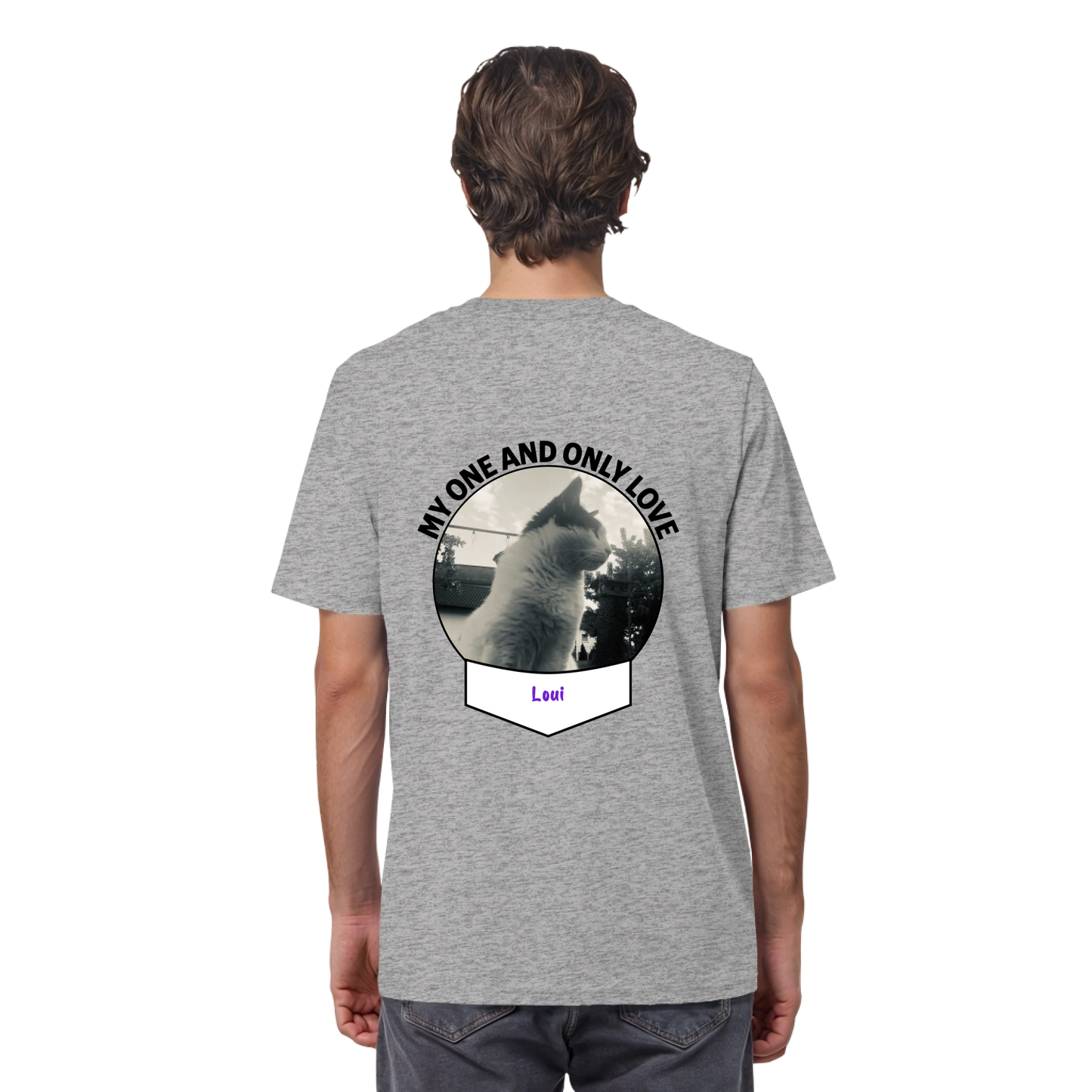 Personalisierbares T-Shirt mit Katze & Spruch "My One And Only Love" - Geschenkidee für Katzenfans