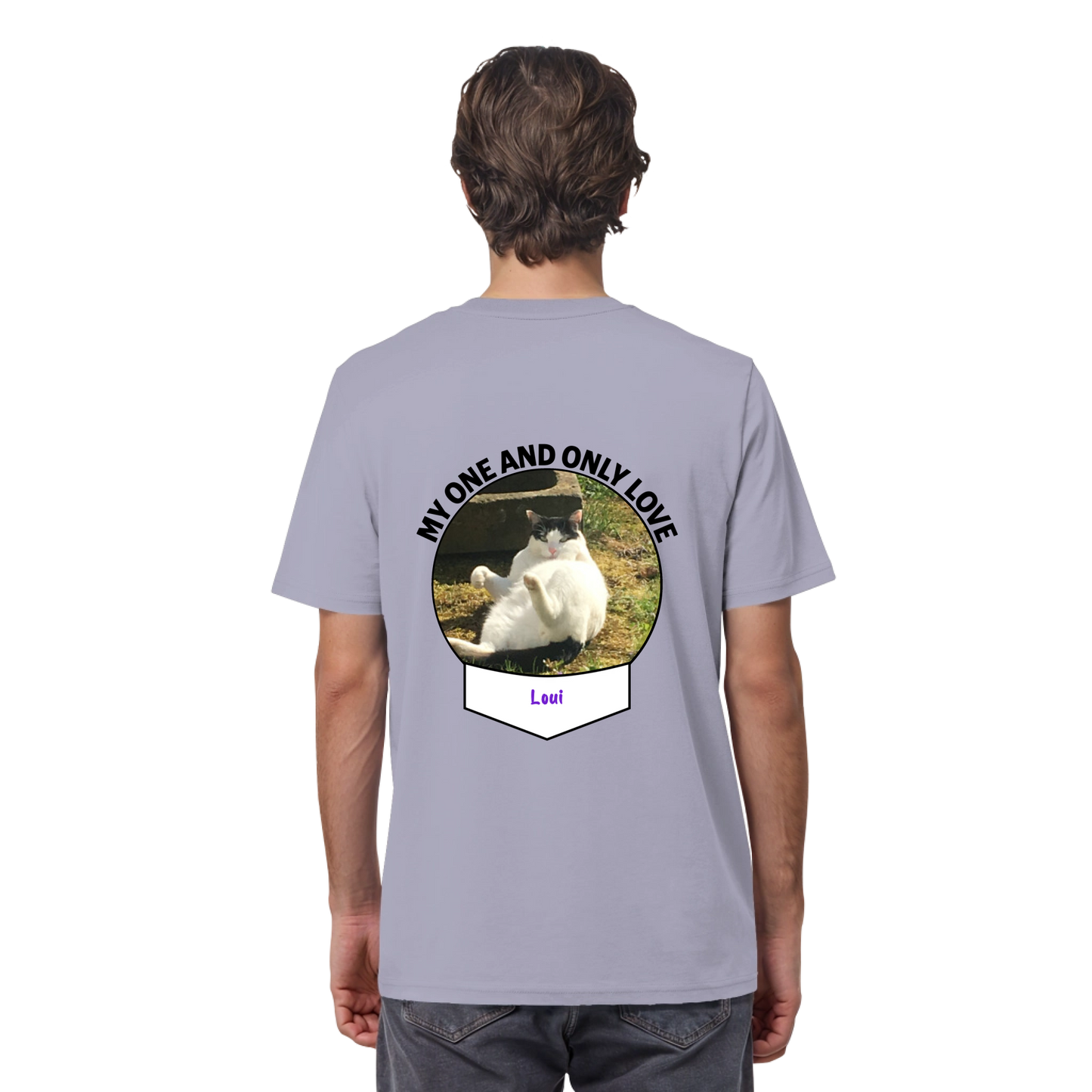 Personalisierbares T-Shirt mit Katze & Spruch "My One And Only Love" - Geschenkidee für Katzenfans