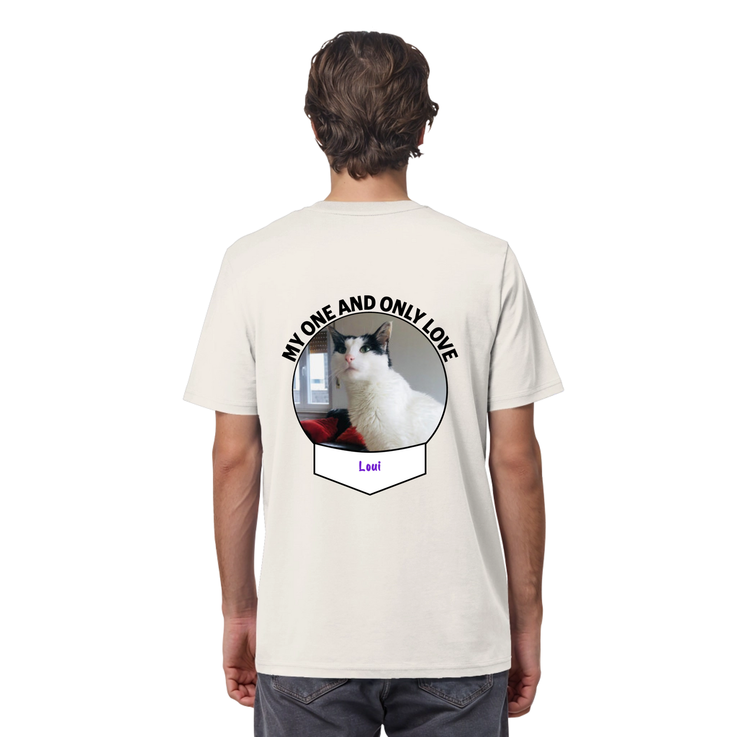 Personalisierbares T-Shirt mit Katze & Spruch "My One And Only Love" - Geschenkidee für Katzenfans