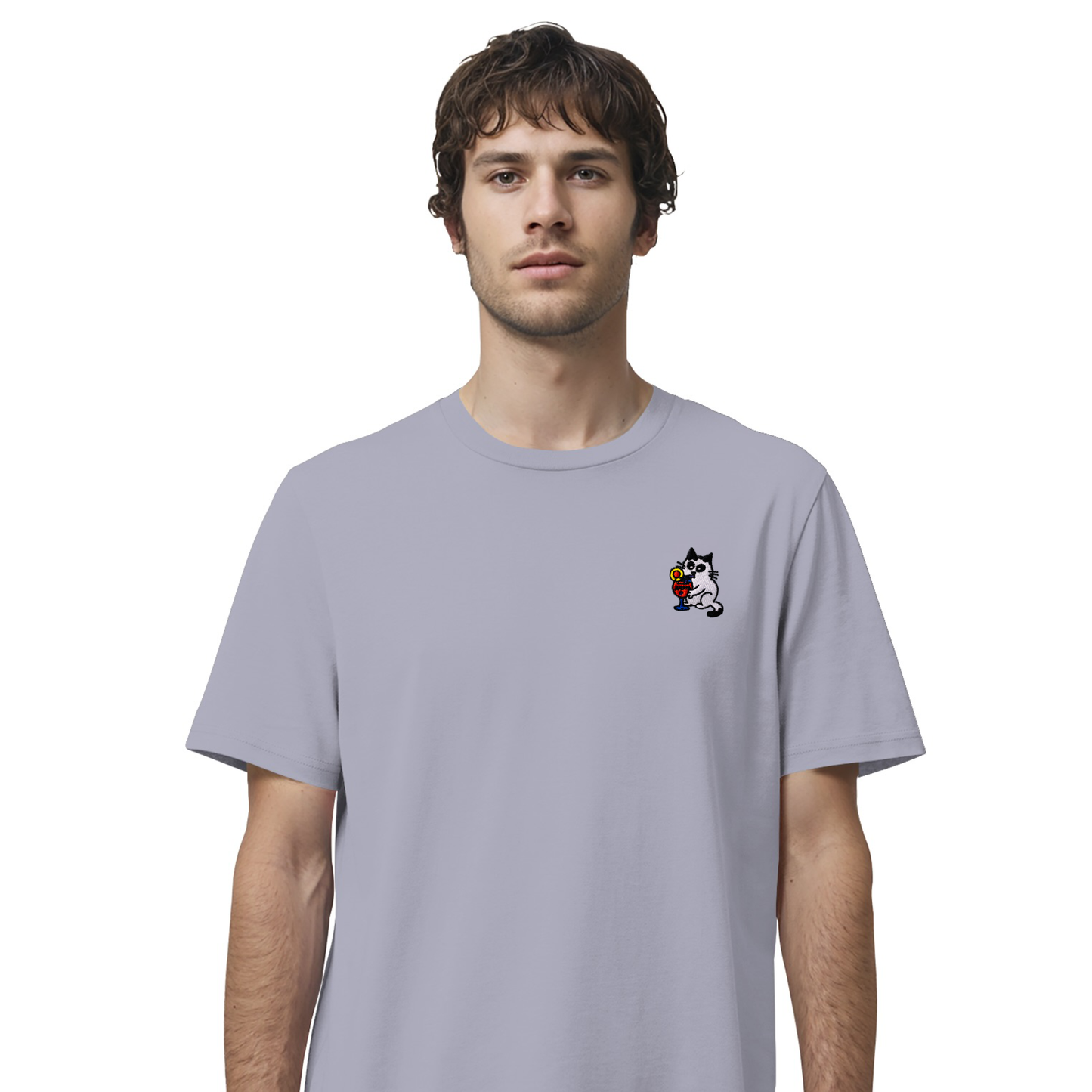T-Shirt Aperol - Katze in Premium Bio-Qualität und hochwertiger Bestickung