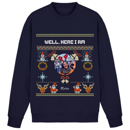Christmas Couple Sweater - Well, Here I Am -