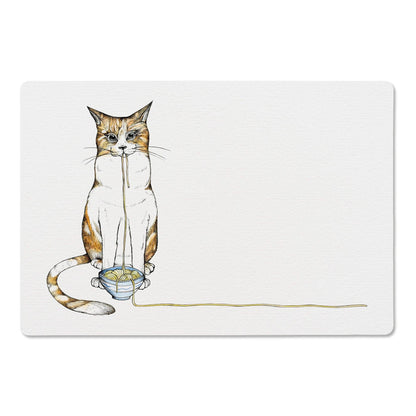 Holzbrettchen & Frühstücksbrettchen mit Katze - Ramenkatze