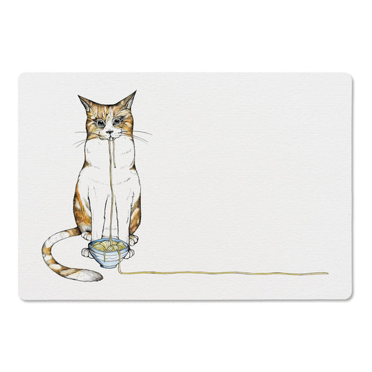 Holzbrettchen & Frühstücksbrettchen mit Katze - Ramenkatze