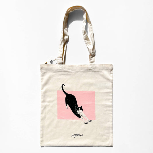 Tote Bag - Tragetasche Katze "Dehnen"