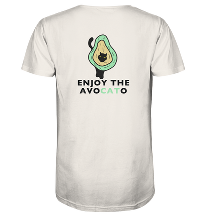 T-Shirt "Enjoy the Avocato" – in Bio-Qualität mit Avocado und Katze