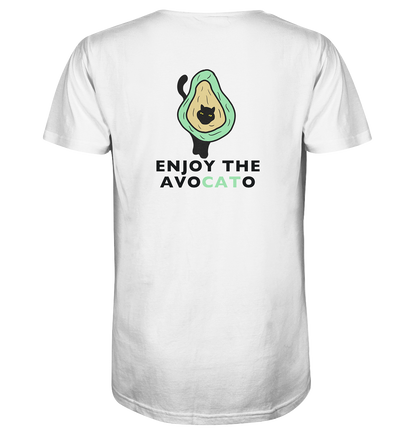 T-Shirt "Enjoy the Avocato" – in Bio-Qualität mit Avocado und Katze