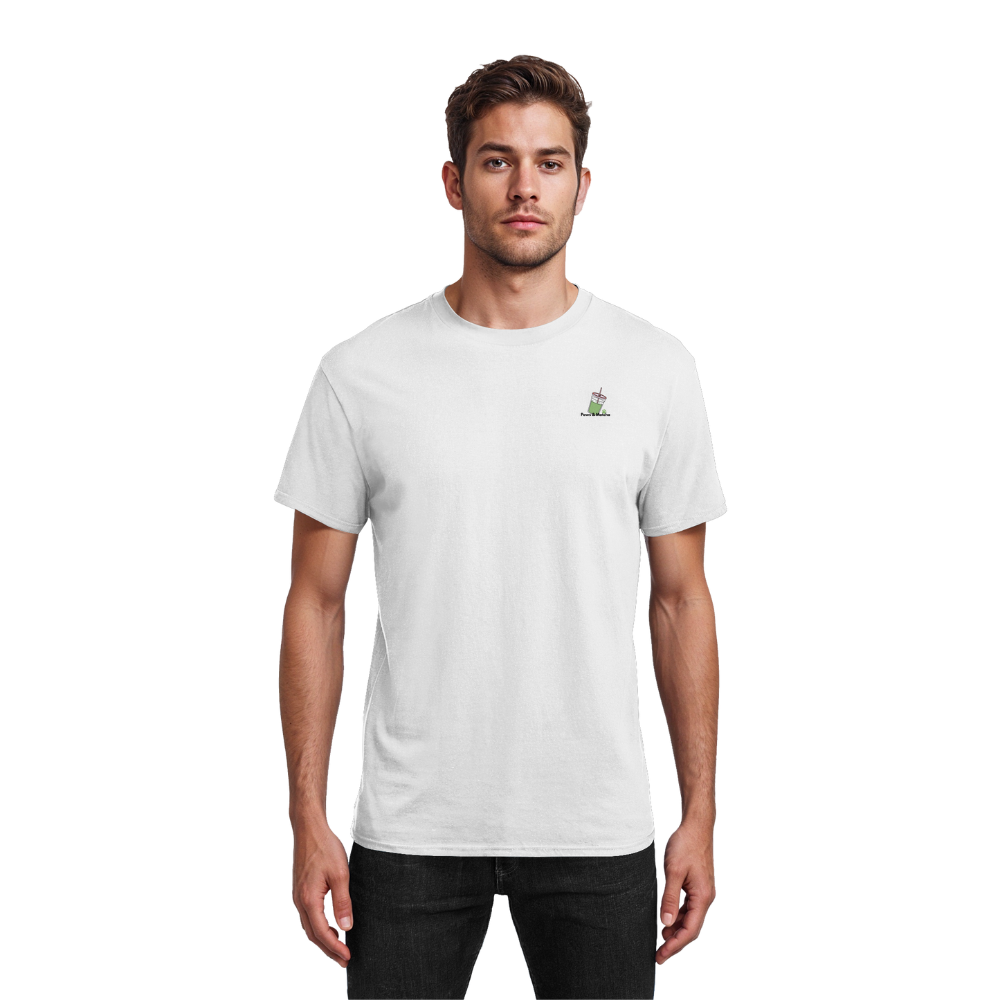 Personalisierbares Unisex T-Shirt "Paws & Matcha"