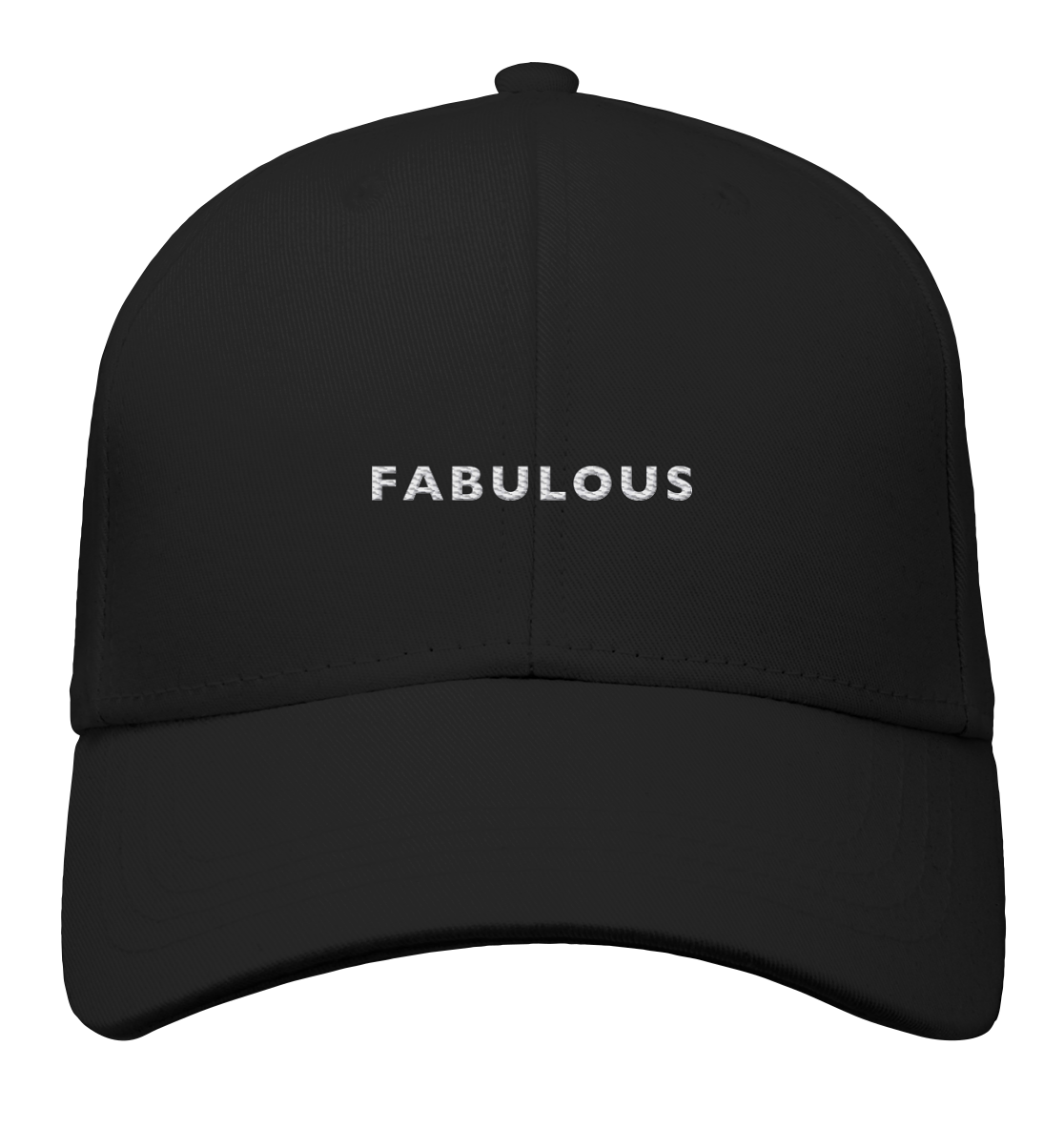 Bestickte Statement Baseball Cap "FABULOUS" aus Bio-Baumwolle & recyceltem Garn (Weißer Schriftzug)