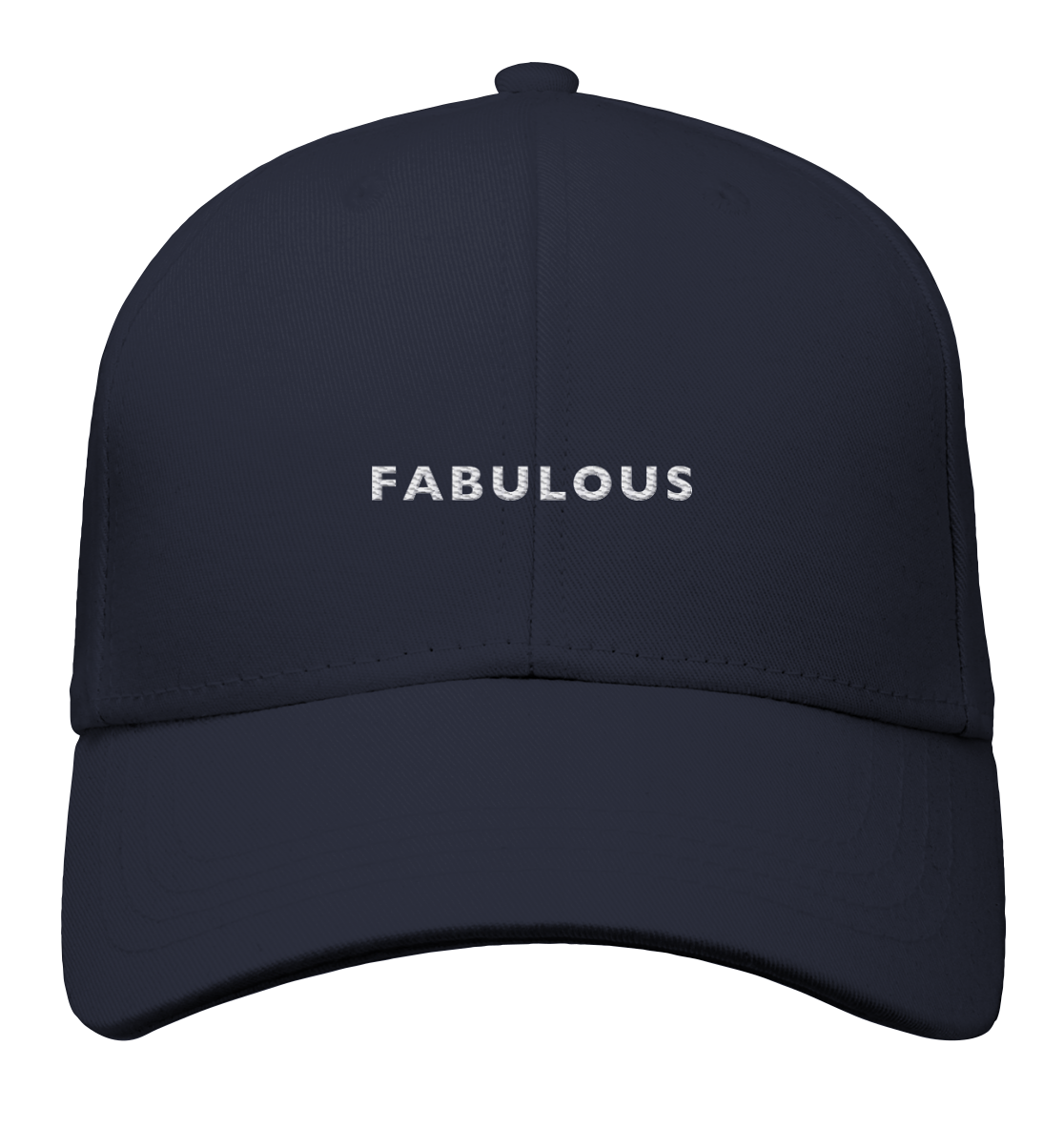 Bestickte Statement Baseball Cap "FABULOUS" aus Bio-Baumwolle & recyceltem Garn (Weißer Schriftzug)