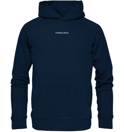 Bestickter Statement Hoodie "FABULOUS" aus Bio-Baumwolle & recyceltem Garn (Weißer Schriftzug)