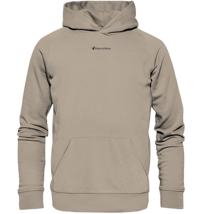 Hoodie bestickt mit Katze und Statement Spruch "Herrchen"