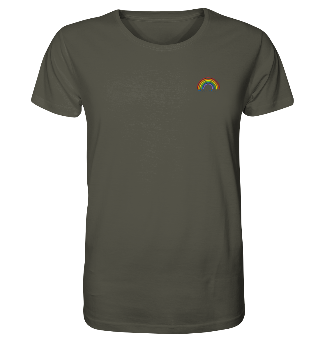 Liebevoll besticktes T-Shirt Regenbogen Pride Kollektion "Proud & Loud"