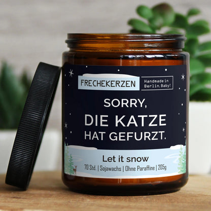 Nachhaltige Duftkerze mit Spruch | Sorry, die Katze hat gefurzt.